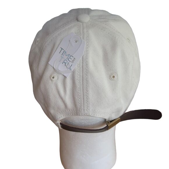 Time and Tru Hat Womens Adjustable Bleached Denim Distressed Baseball Cap NWT - Picture 4 of 9